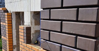 Фасады домов из кирпича в Полысаево: качественная кладка от 1155 рублей