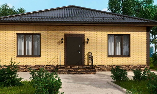 Проекты одноэтажных домов из кирпича | Строй-Плс - Полысаево от 3674 рублей