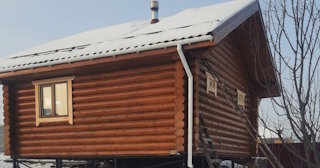 Баня из оцилиндрованного бревна под ключ в Полысаево - от 136461 рублей