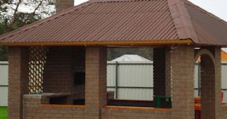 Беседка из кирпича под ключ в Полысаево цена от 3255 рублей - Строй-Плс